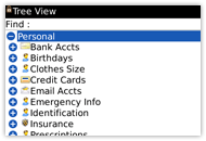 Tree View provides an alternativ way to look at your logins on Treo and Palm