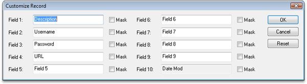 Customize Fields